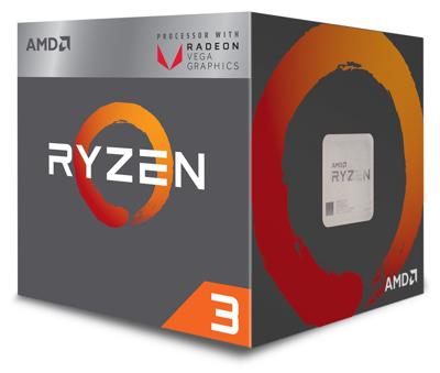Ryzen 3 2200G - Processor - 3.5 GHz - 4 cores - 4 threads - 4 MB cache - AM4 socket