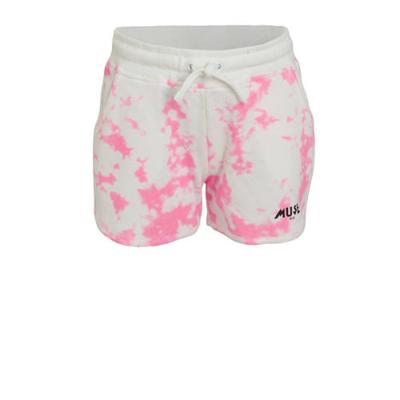 Cars tie-dyesweatshort Cassandra wit/roze