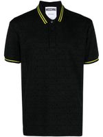 Moschino polo rayé à logo jacquard - Noir