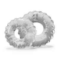 Oxballs Truckt - 2-pack Stretchy Cockring - Clear - thumbnail