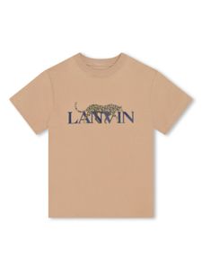 Lanvin Enfant t-shirt en coton à imprimé léopard - Tons neutres