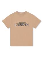 Lanvin Enfant t-shirt en coton à imprimé léopard - Tons neutres