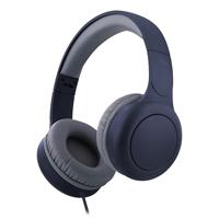 T'nB - Bedrade Supra-auditieve hoofdtelefoon, Foam Pads, Hoofdband Liner voor optimaal comfort, USB-C-kabel, ingebouwde bedieningselementen, microfoon - blauw