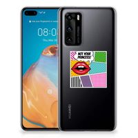 Huawei P40 Silicone Back Cover Popart Princess - thumbnail