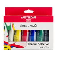 Amsterdam Standard Series Acrylverf Set voor Beginners | Kleuren Meng Set (6 x 20 ml Tubes) | Basis Kleurenselectie