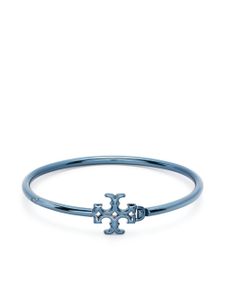 Tory Burch bracelet torque Eleanor à logo strassé - Bleu