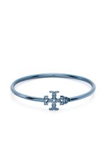 Tory Burch bracelet torque Eleanor à logo strassé - Bleu