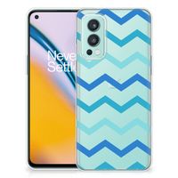 OnePlus Nord 2 5G TPU bumper Zigzag Blauw - thumbnail