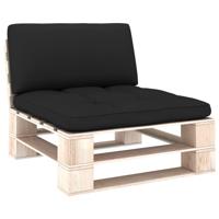 vidaXL Bankkussens pallet 2 st zwart