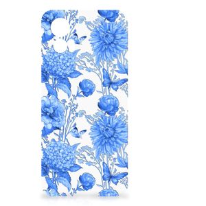 TPU Case voor Motorola Edge 30 Neo Flowers Blue