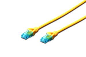 Digitus DK-1512-020/Y RJ45 Netwerkkabel, patchkabel CAT 5e U/UTP 2.00 m Geel Verdraaide paren 1 stuk(s)