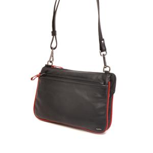 Berba Schoudertas/Clutch Soft Zwart-Rood