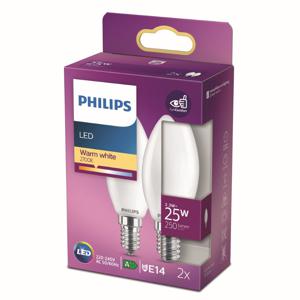 Philips 2,2W - E14 - 2700K - 250 lumen set van 2 929001345270