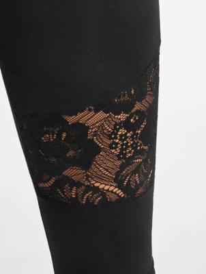 Urban Classics / Legging Laces Inset in zwart Urban Classics / Legging Laces Inset in zwart