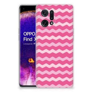 OPPO Find X5 TPU bumper Waves Pink