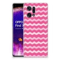 OPPO Find X5 TPU bumper Waves Pink - thumbnail