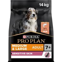 Pro Plan Hond Medium & Large Adult 7+ Sensitive Skin Hondenbrokken met Zalm, 14kg