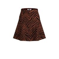 WE Fashion rok met jacquard zwart/bruin