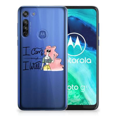 Motorola Moto G8 Telefoonhoesje met Naam i Can Motorola Moto G8 Telefoonhoesje met Naam i Can