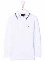 Emporio Armani Kids polo à logo imprimé - Blanc - thumbnail