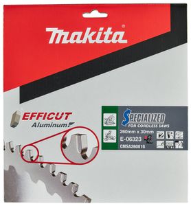 Makita Accessoires Afkortzaagblad Aluminium 260x30x1,85 81T -3G - E-06323