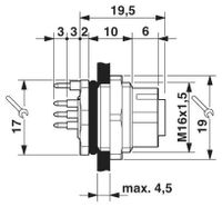 Phoenix Contact 1441914 Sensor/actuator inbouwconnector M12 Aantal polen (sensoren): 5 Bus, inbouw 20 stuk(s) - thumbnail