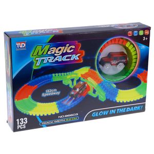 Glow In The Dark Tracks 162 cm 133-delig + Auto met Licht