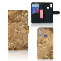 Samsung Galaxy A10s Bookcase Marmer Creme