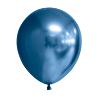 Chrome Ballonnen Blauw 30cm (10st) - thumbnail