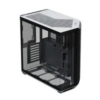 APNX V1 tweekamer-ATX-midden-tower-luchtstroom-pc-behuizing, panorama-glasplaten, 10 ventilatorsleuven, 360 mm radiatorondersteuning, vierkante inlaat 16 cm x 2 ventilatorhouder, GPU-beugel
