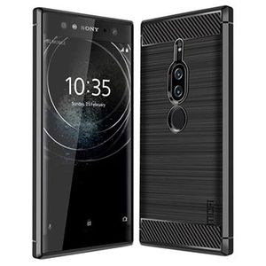 Mofi Carbon Fiber Sony Xperia XZ2 Premium TPU Case - Zwart