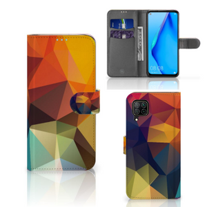 Huawei P40 Lite Book Case Polygon Color