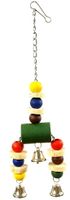 Happy pet vogelspeelgoed jingler hout (35X8X3 CM)