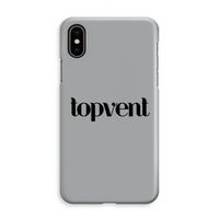 Topvent Grijs Zwart: iPhone XS Max Volledig Geprint Hoesje