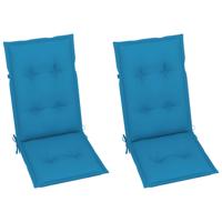vidaXL Tuinstoelkussens 2 st 120x50x7 cm blauw