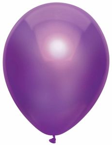 Paarse metallic ballonnen 30cm - 10 stuks