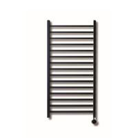 Electrische Radiator Sanicare Qubic 126.4x60 cm 773W Met Chrome Thermostaat en Bluetooth Mat Zwart