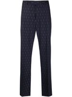 Gucci pantalon droit à imprimé mors - Bleu - thumbnail