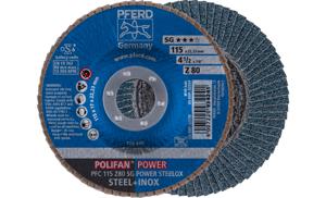 PFERD 67788116 PFC 115 Z 80 SG POWER STEELOX Lamellenschijf Diameter 115 mm Boordiameter 22.23 mm RVS, Staal 10 stuk(s)