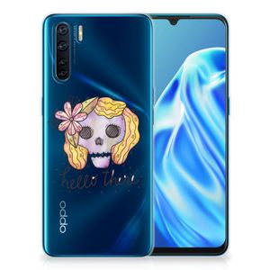 Silicone Back Case OPPO A91 Boho Skull