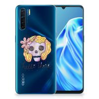 Silicone Back Case OPPO A91 Boho Skull