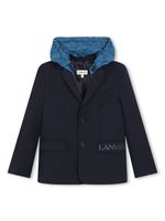 Lanvin Enfant blazer à capuche détachable - Bleu