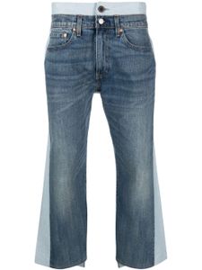 Junya Watanabe MAN jean court bicolore - Bleu