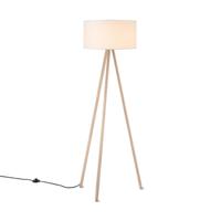 MILTON WOOD LEGS VLOERLAMP KAP WIT