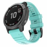 By Qubix - Siliconen bandje - Lichtblauw - Compatible met Garmin Tactix 8-51mm - Compatible Garmin bandje
