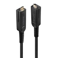 LINDY 38322 30m Fibre Optic Hybrid Micro HDMI 18G kabel met afneembare HDMI- en DVI-stekkers