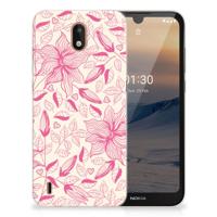 Nokia 1.3 TPU Case Pink Flowers