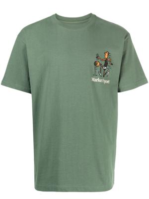MARKET Katoenen T-shirt - Groen
