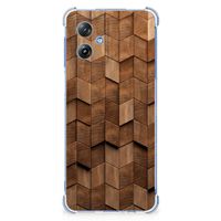 Stevig Telefoonhoesje voor Motorola Moto G54 Wooden Cubes - thumbnail