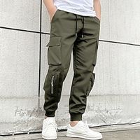Voor heren Cargohosen Cargo-broek Flap zak Effen Comfort Ademend Buiten Dagelijks Uitgaan Katoenmix Modieus Casual Zwart Groen Lightinthebox